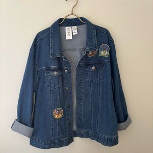 Disney Denim Jacket x Joey Chou | Mickey Mouse, Pluto, Magic Kingdom, Size L